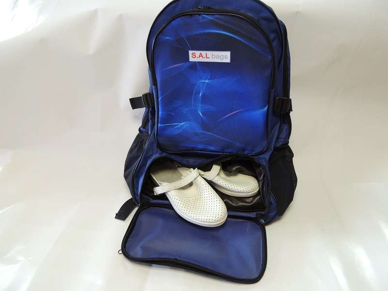 Рюкзак с отделением под обувь синий